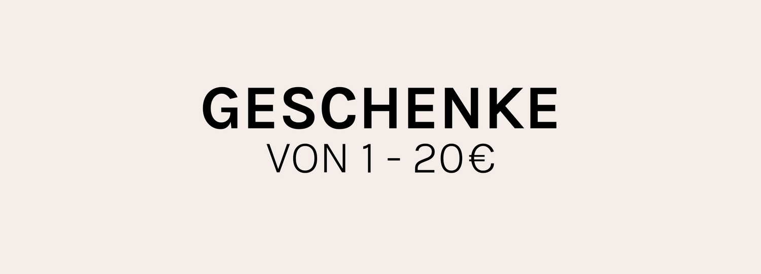 Auf der Suche nach einem kleinen Geschenk mit dem Du eine besondere Person zum Lächeln bringst? Entdecke unsere Geschenkideen für 1 - 20 €.