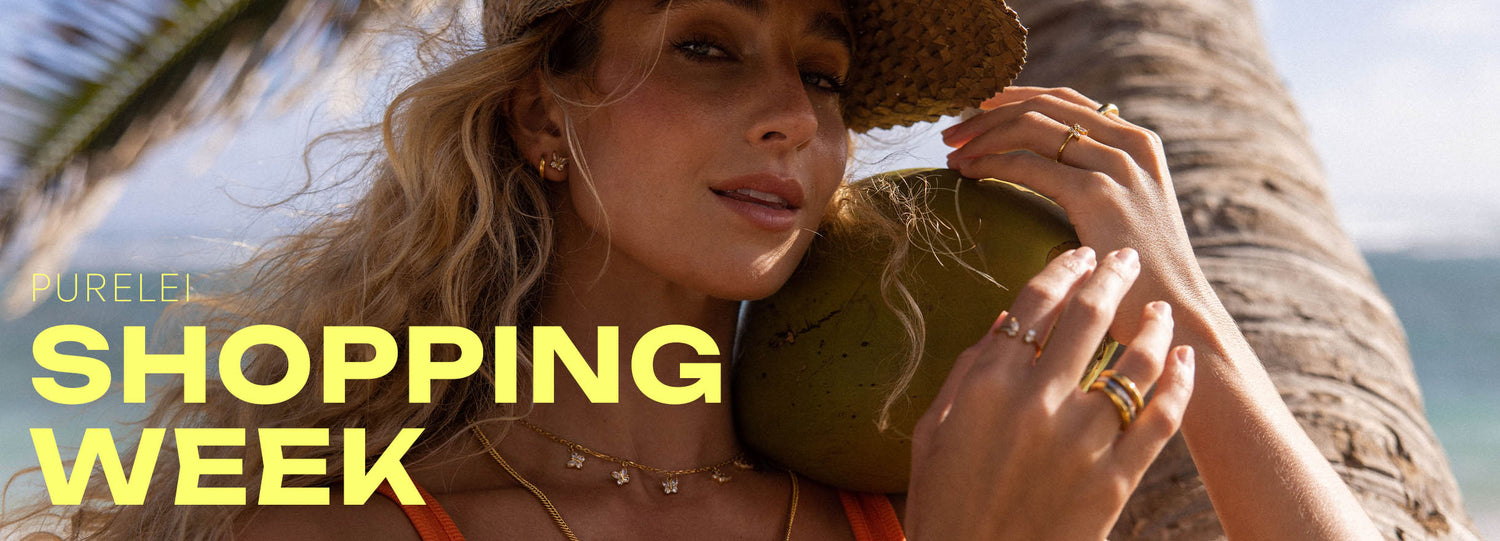 Aloha PURELEI Shopping Week Bis zu 50 % Rabatt: Lass Dich von Hawaii inspirieren und entdecke während der PURELEI Shopping Week wasserfesten Schmuck für Looks mit Aloha-Vibes.