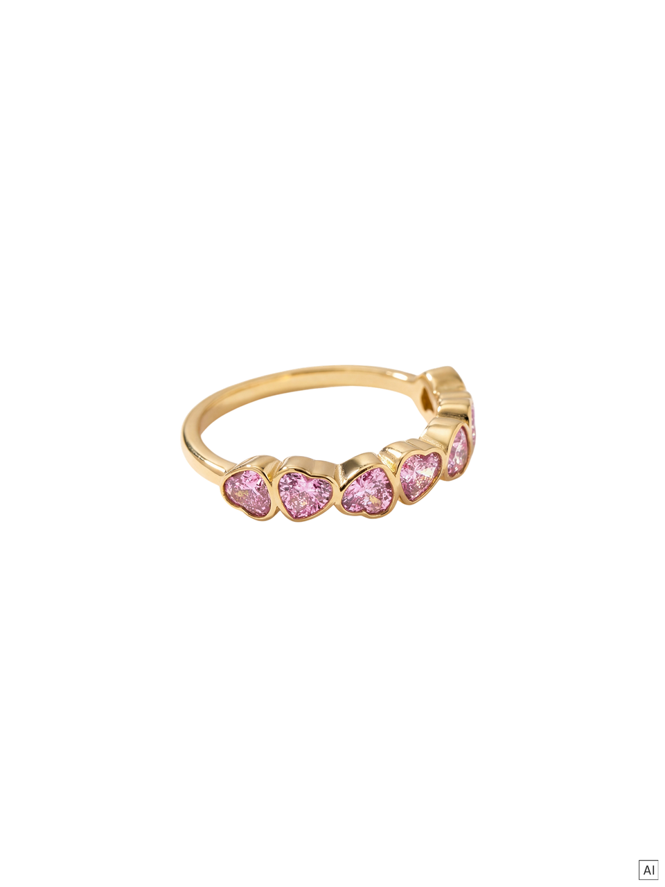 Hearts Of Love Pink Ring