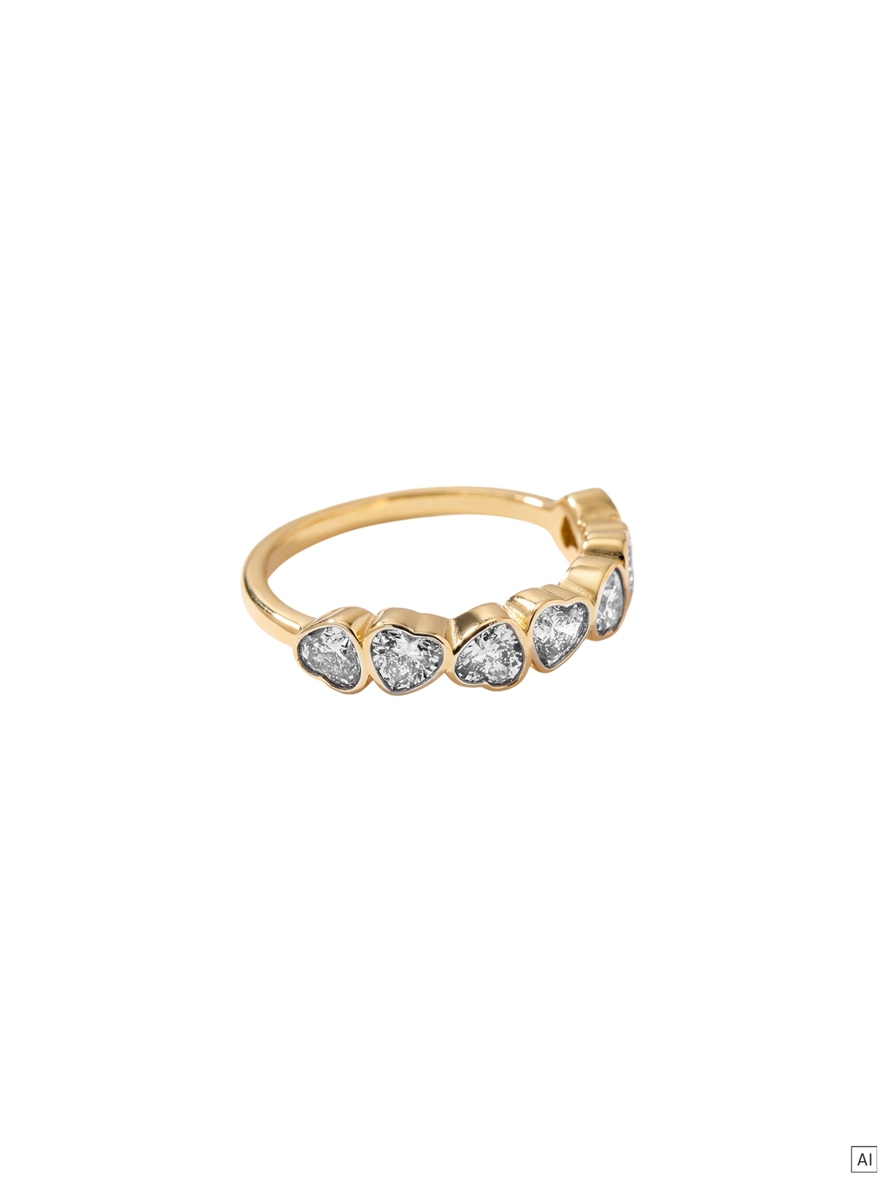 Hearts Of Love White Ring
