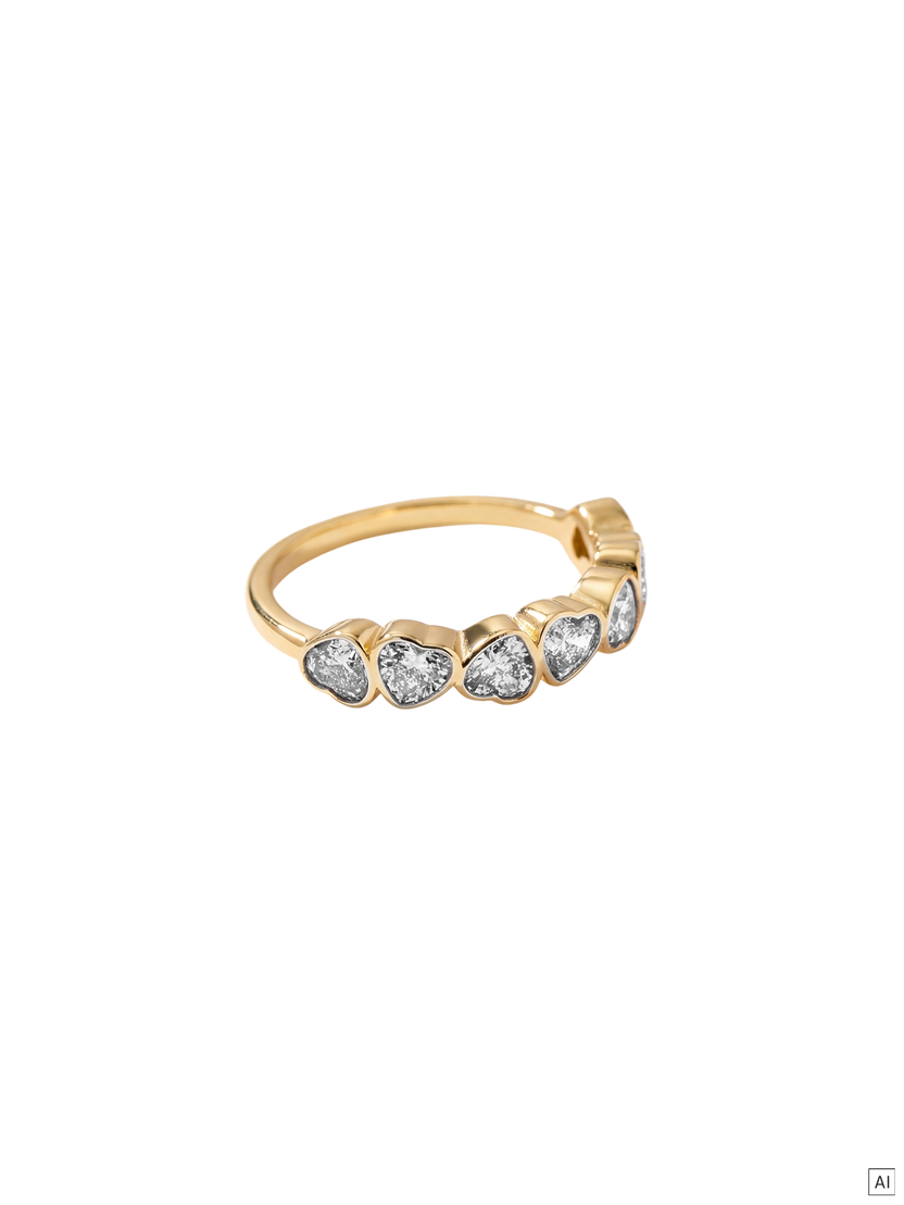Hearts Of Love White Ring