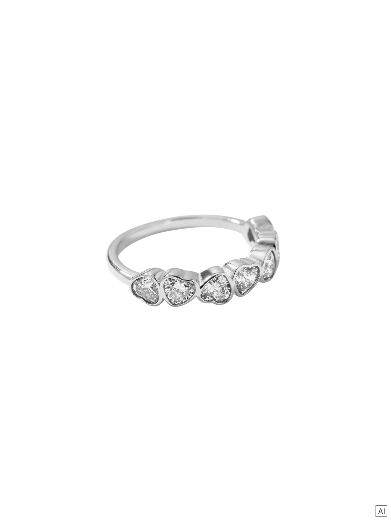 Hearts Of Love White Ring