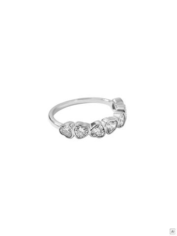 Hearts Of Love White Ring