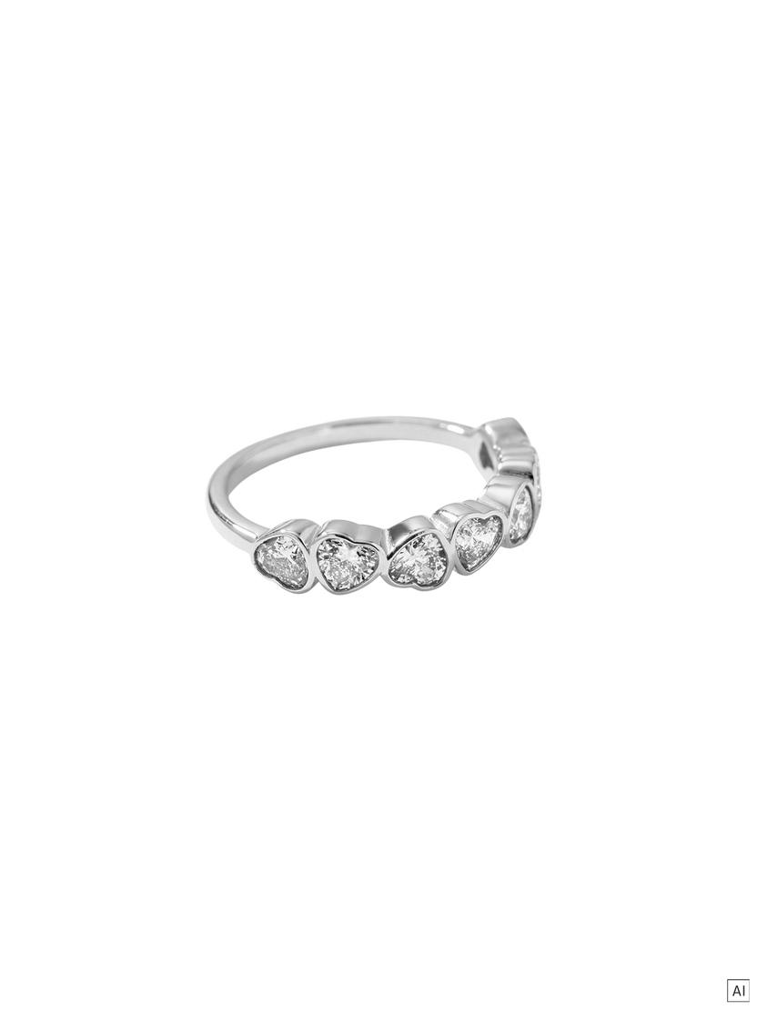 Hearts Of Love White Ring