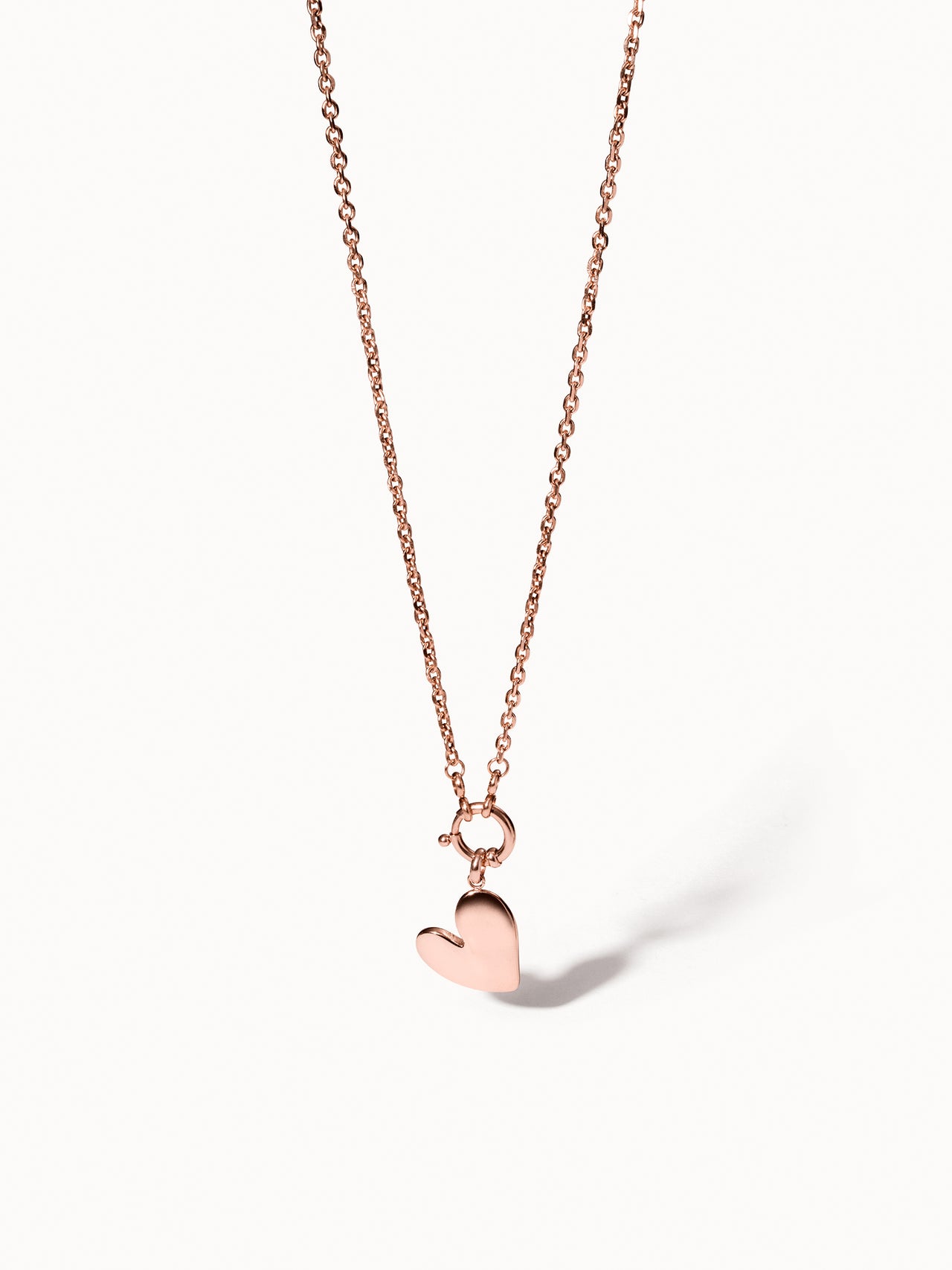PURELEI Maikai Charm Kette in Roségold mit Herzanhänger, schlicht und elegant, feminin und zeitlos, nickelfrei.