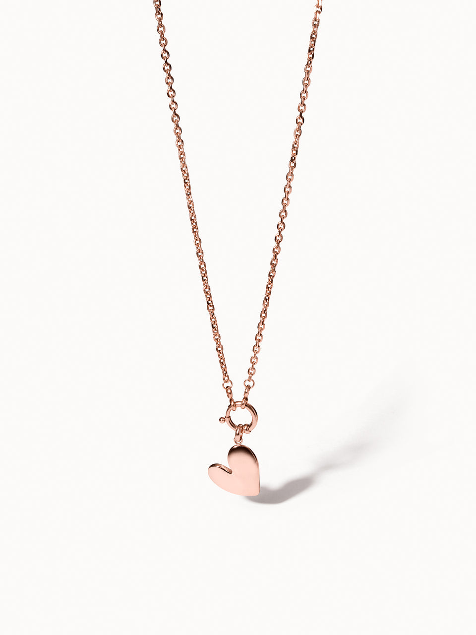 PURELEI Maikai Charm Kette in Roségold mit Herzanhänger, schlicht und elegant, feminin und zeitlos, nickelfrei.