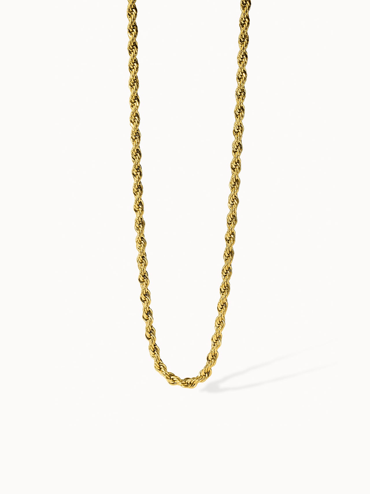 PURELEI Vintage Kette in vergoldetem Edelstahl mit glänzender Kordel, clean & elegant für zeitlose Looks