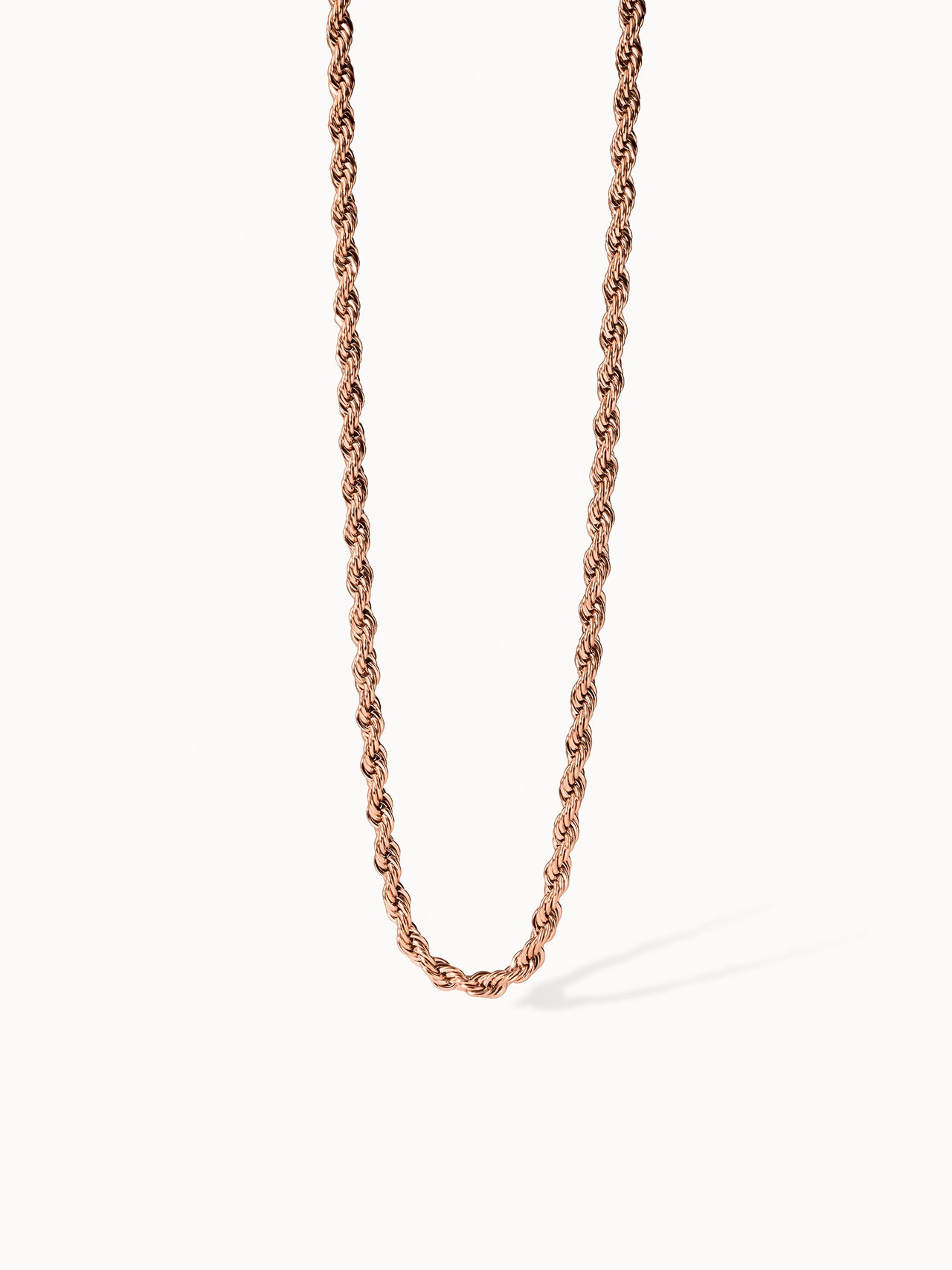 PURELEI Vintage Kette in Roségold mit glänzender Kordelkette, verstellbar für eleganten Island-Style Alltagsschmuck.
