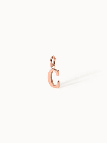 Roségoldener PURELEI Pure C Charm Anhänger aus Edelstahl, schlicht, elegant, inspiriert von Island-Spirit und Aloha-Vibes