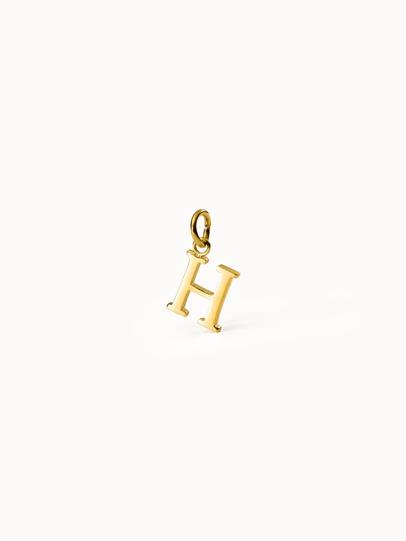 PURELEI Pure H Charm aus 18K Gold Edelstahl, minimalistischer Buchstaben-Anhänger, elegant und zeitlos.