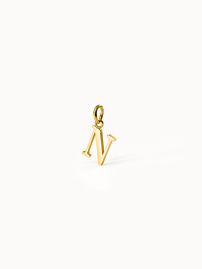 Purelei Pure N Charm goldener Buchstaben-Anhänger elegant, hochwertig, nickelfrei, feminine Island-Spirit Ästhetik