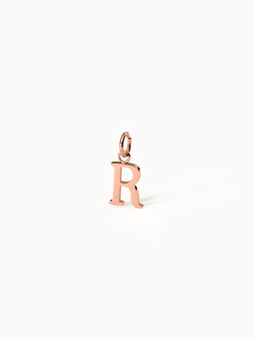 Roségoldener Buchstaben-Anhänger "R" aus Edelstahl, edel und minimalistisch, PURELEI Signature Schmuckstück.