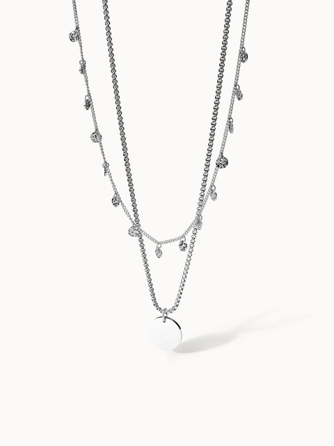 Olomana Ketten-Set aus nickelfreiem Silber mit Münz- und Coin-Anhänger, elegant und zeitlos von PURELEI.