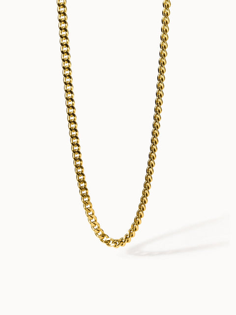 PURELEI Spirit Kette in 18K vergoldetem Edelstahl, breite Panzerkette, elegant und nickelfrei für jeden Look.