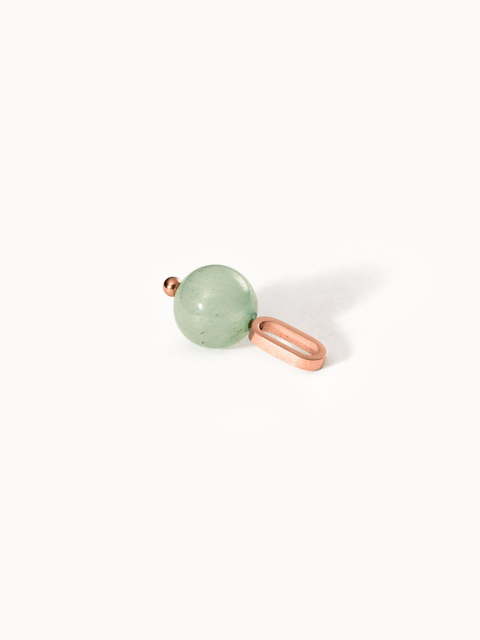Aventurine Charm aus rosévergoldetem Edelstahl mit natürlichem Aventurin, pure feminine Eleganz von PURELEI.