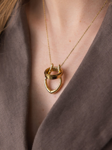 Ring-Halter Tropfen Kette