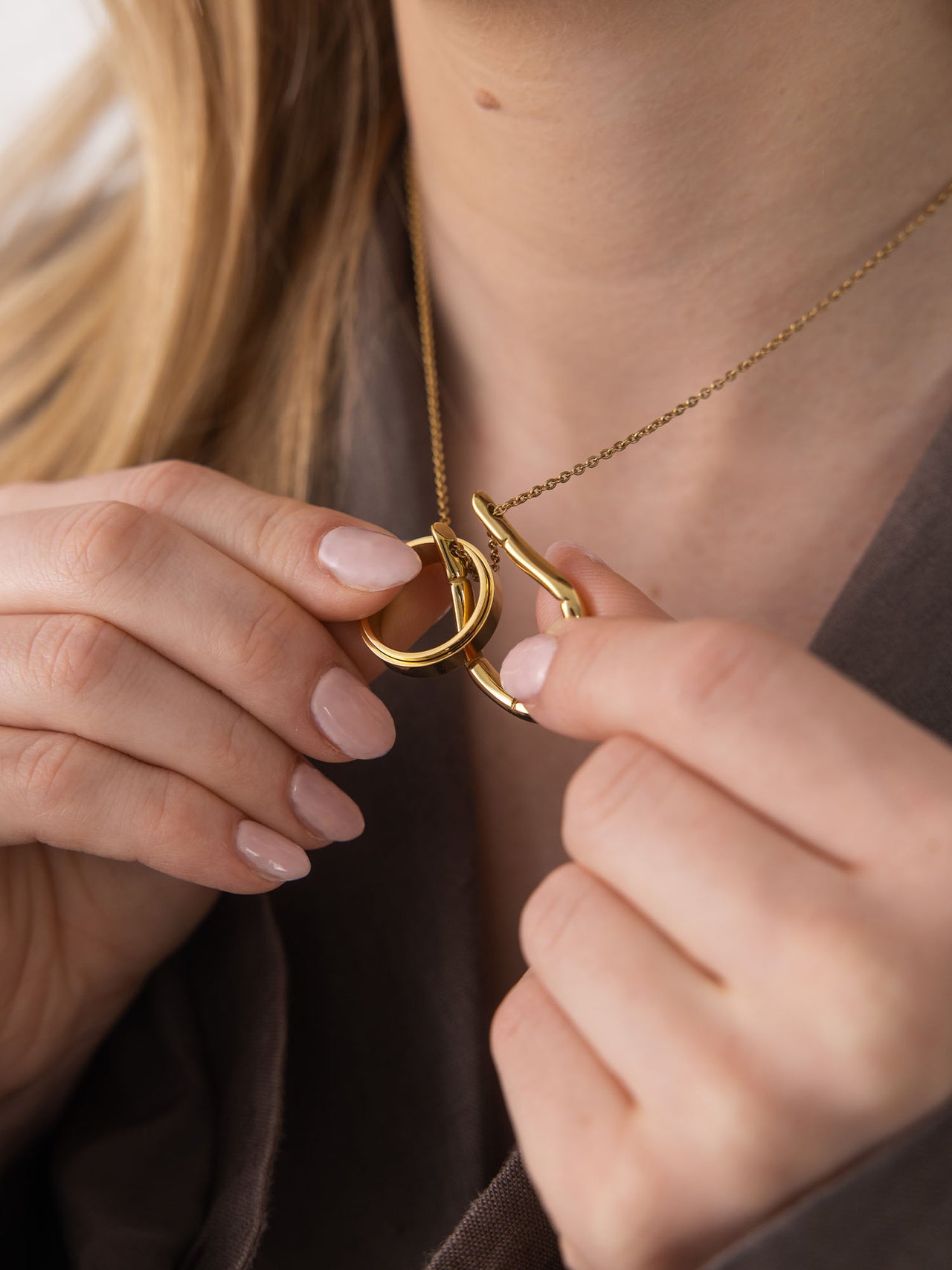 Ring-Halter Tropfen Kette