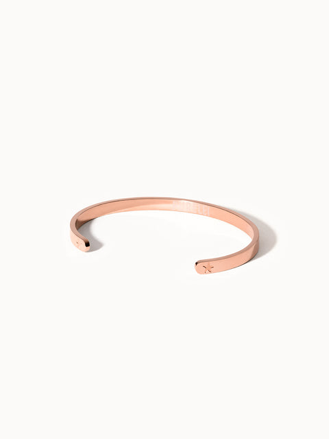 PURELEI Connection Armcuff in Roségold, minimalistisch, nickelfrei, auf weißem Hintergrund, elegant und zeitlos