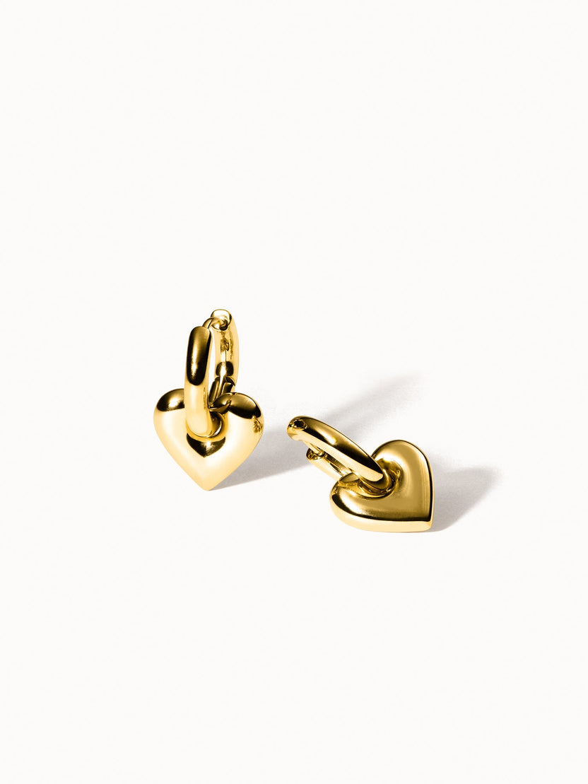 PURELEI Kind Heart Ohrringe in Gold mit Herzdesign, elegant und nickelfrei für feminine Aloha-Styles.