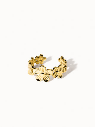 PURELEI Blooming Ring in Gold mit floralem Design, elegant und feminin, inspiriert von hawaiianischem Island-Spirit