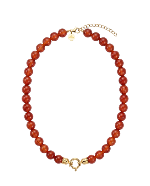 Roter Achat Charm Kette