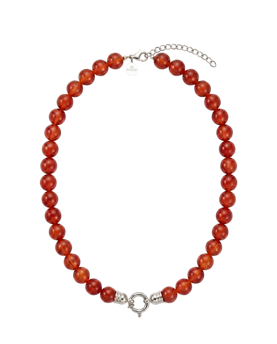 Roter Achat Charm Kette
