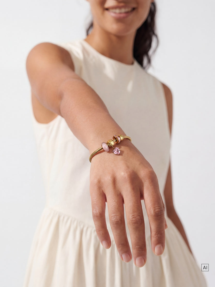 LEI Armband Pink Hearts Set