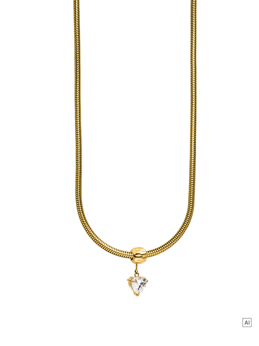LEI Kette White Heart Set