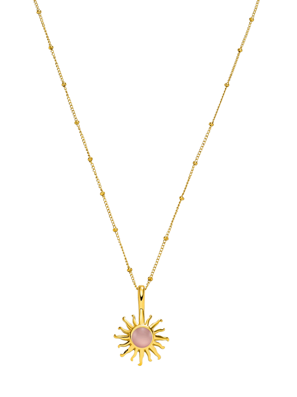 Sun Rosenquarz Kette