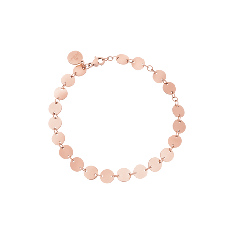 Roségoldenes Kalani Armband aus 18K vergoldetem Edelstahl mit zarten Plättchen, zeitlos elegant von PURELEI.