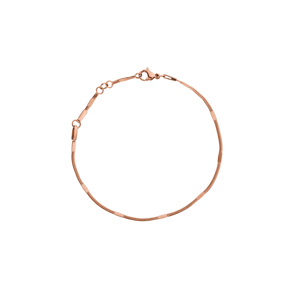Roségoldenes Kanani Armband von PURELEI mit feiner Struktur, verstellbar, elegant und feminin für besondere Anlässe.