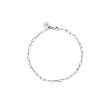 Waina Armband aus nickelfreiem, silbernem Edelstahl mit zarter Gliederkette, PURLEI-Design, elegant und zeitlos.