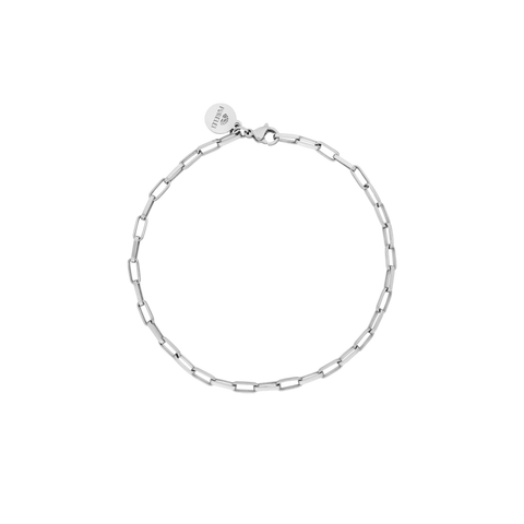 Waina Armband aus nickelfreiem, silbernem Edelstahl mit zarter Gliederkette, PURLEI-Design, elegant und zeitlos.