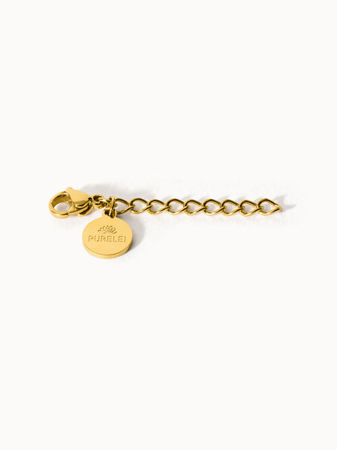 Extender Universal Armband in vergoldetem Edelstahl mit PURELEI Anhänger, elegant und verstellbar bis 2,5 cm