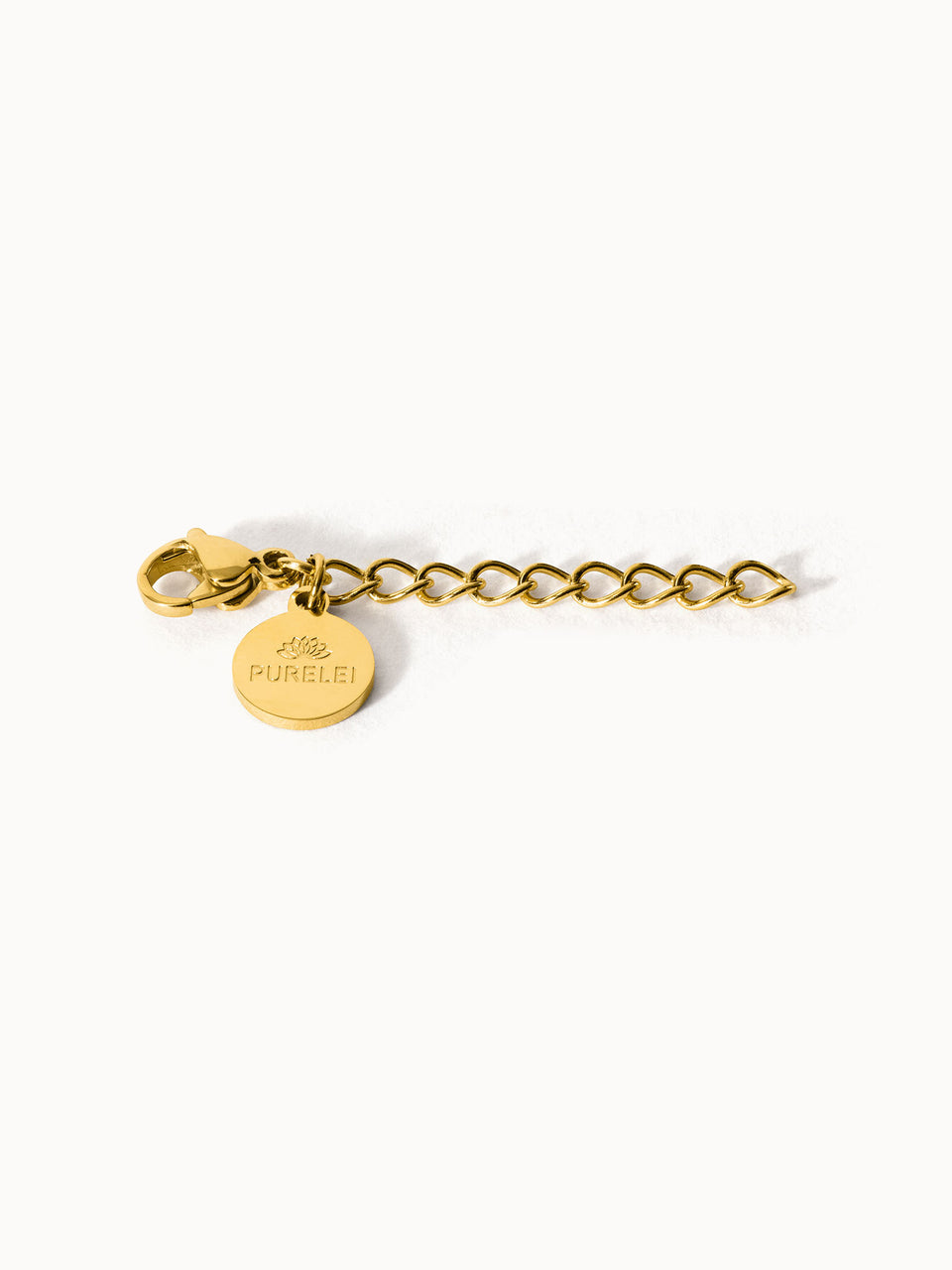 Extender Universal Armband in vergoldetem Edelstahl mit PURELEI Anhänger, elegant und verstellbar bis 2,5 cm
