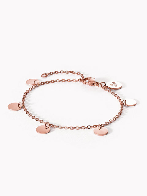 PURELEI Kalea Armband in Roségold mit kleinen Plättchen, zart und leicht, feminine Eleganz pur.