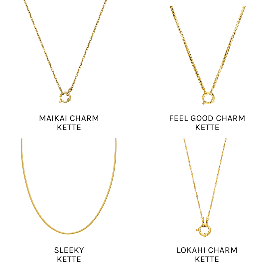 PURELEI Geburtsstein März Aquamarin Charm aus 18K Gold mit blauem Edelstein und Zirkonia, elegant und nickelfrei.