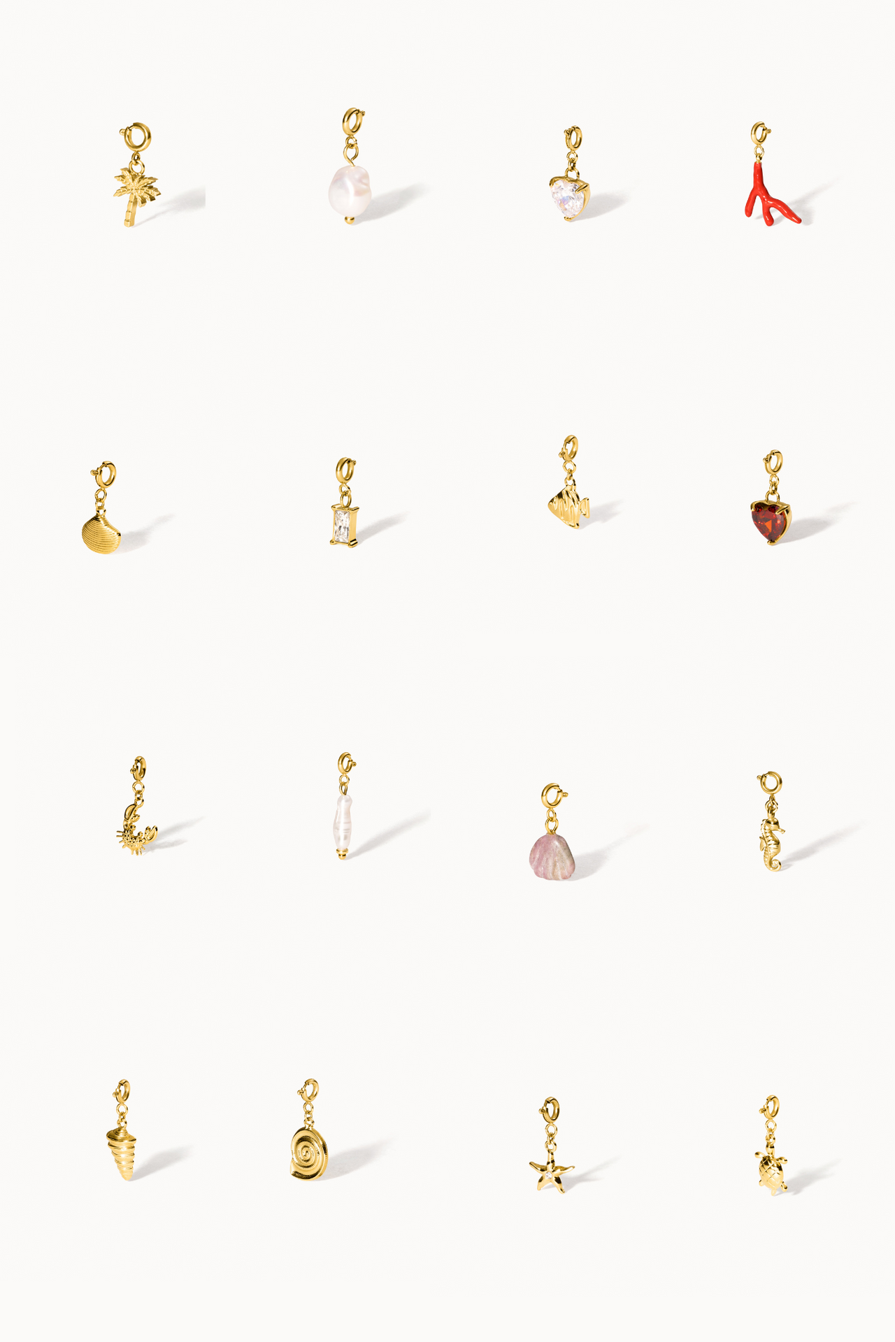 Mix & Match: Deine Flex Charms von PURELEI, goldfarbene Meeres-Anhänger, klar, elegant, nickelfrei, lifestyle-inspiriert.