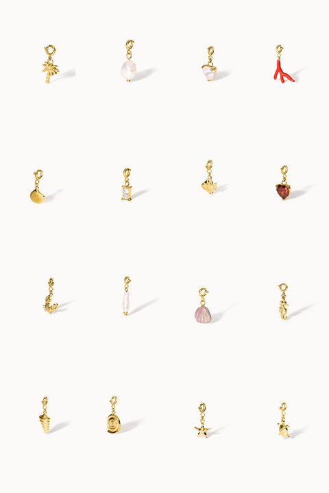 Mix & Match: Deine Flex Charms von PURELEI, goldfarbene Meeres-Anhänger, klar, elegant, nickelfrei, lifestyle-inspiriert.