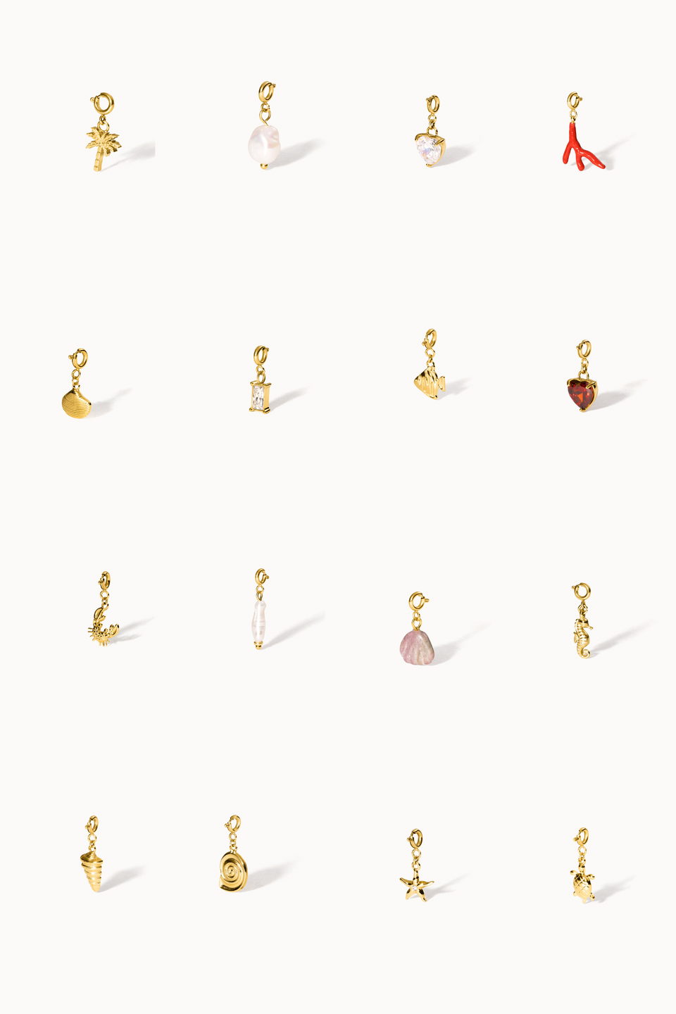 Mix & Match: Deine Flex Charms von PURELEI, goldfarbene Meeres-Anhänger, klar, elegant, nickelfrei, lifestyle-inspiriert.