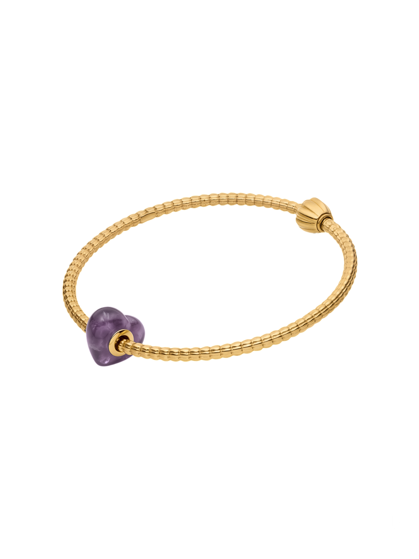 LEI Amethyst Herz Charm