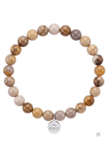 Korallen Jade Perlenarmband