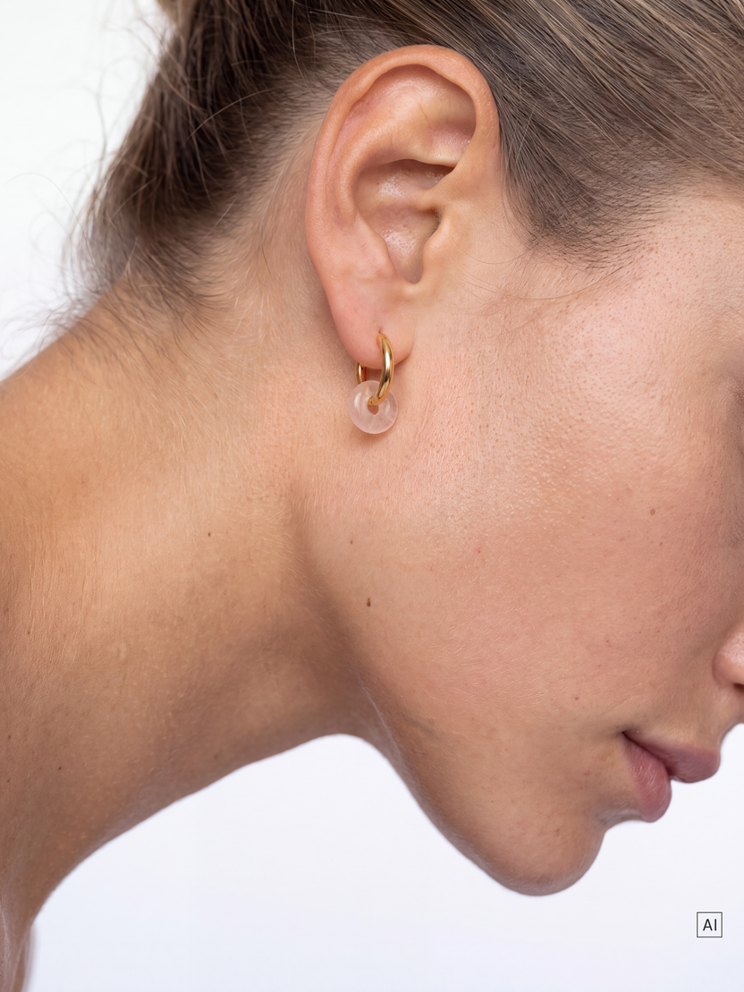 Rosenquartz Hoops