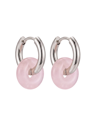 Rosenquartz Hoops