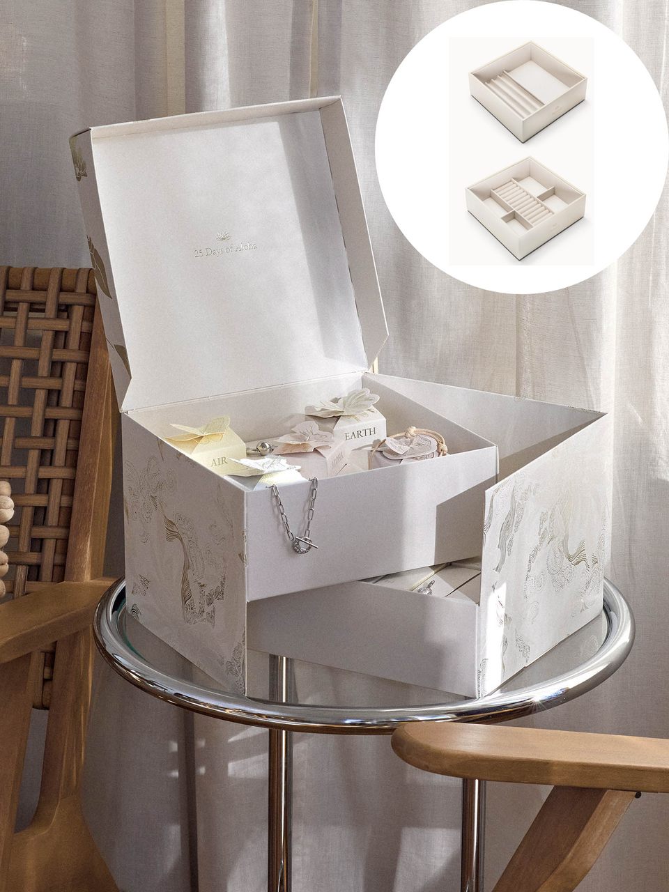 Adventskalender 2024 + 2 Schmuck-Trays