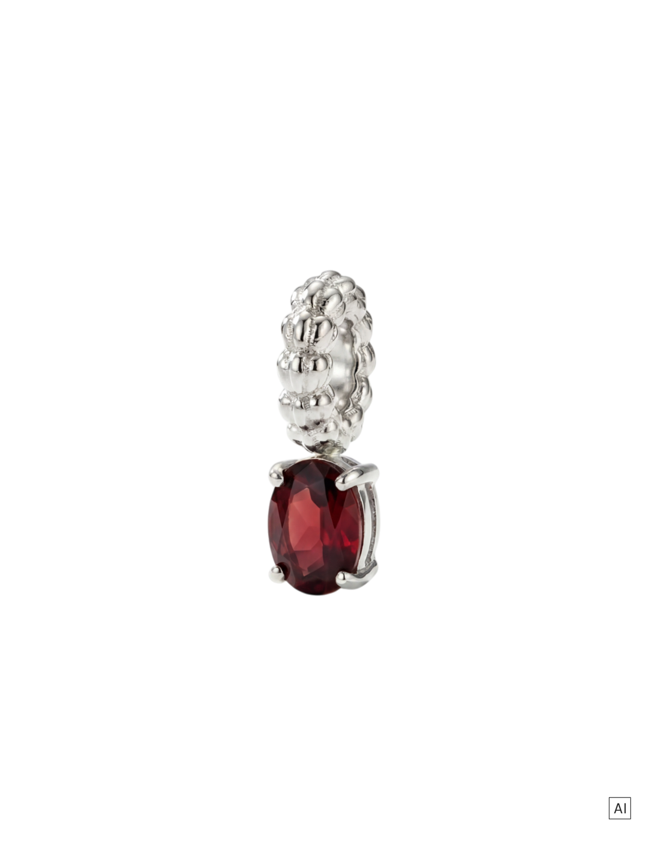 LEI Geburtsstein Charm Januar Granat