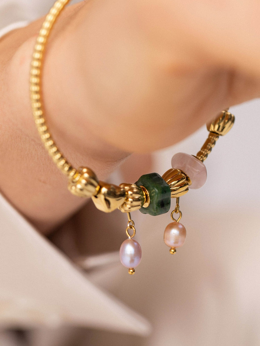 LEI Jade Flower Charm