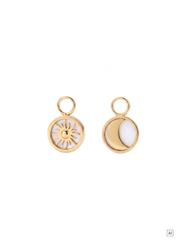 Sun & Moon Ohrring-Charm Set