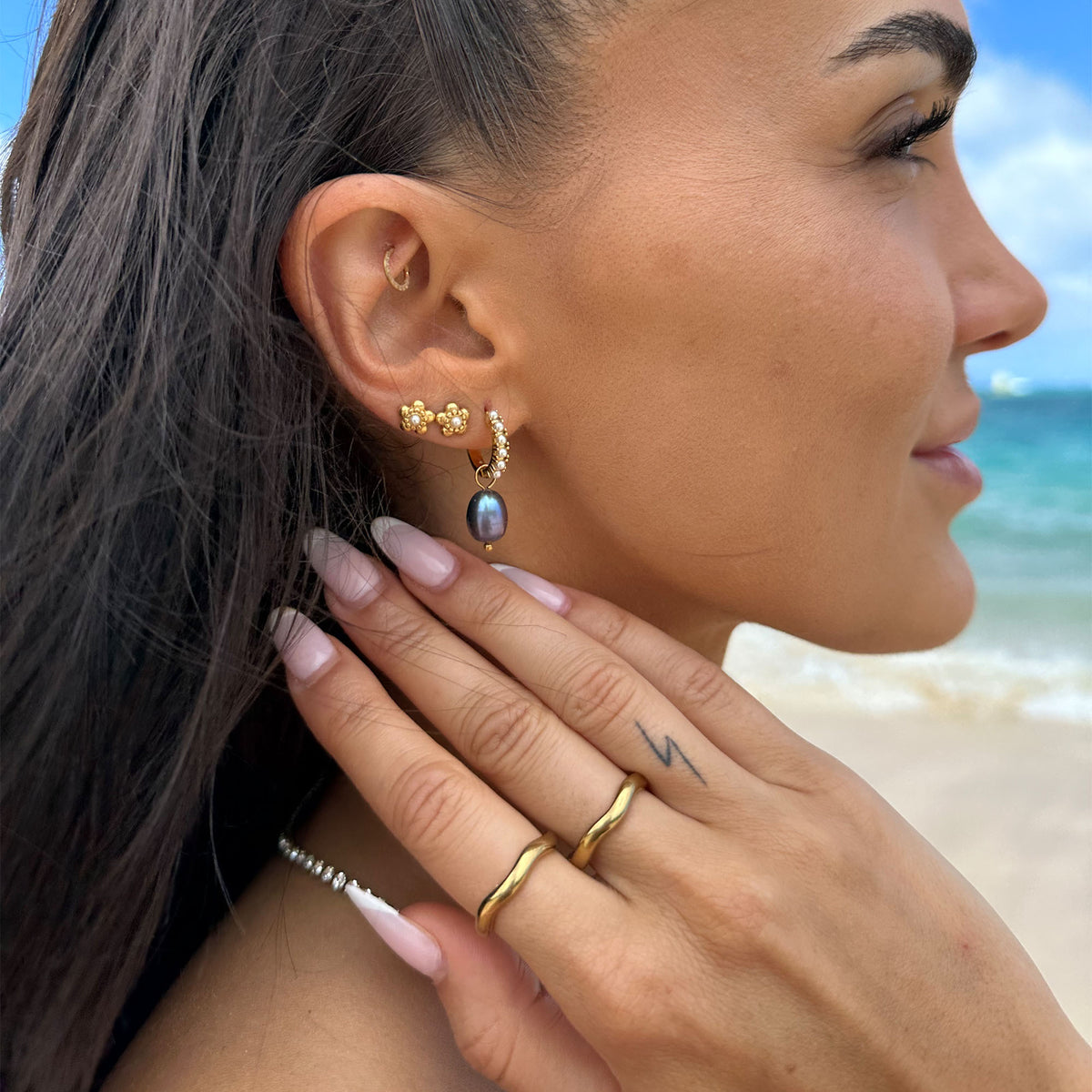 22201-Earring-Pearly-Gold