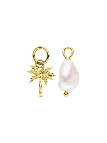Pearl and Palm Charm Set